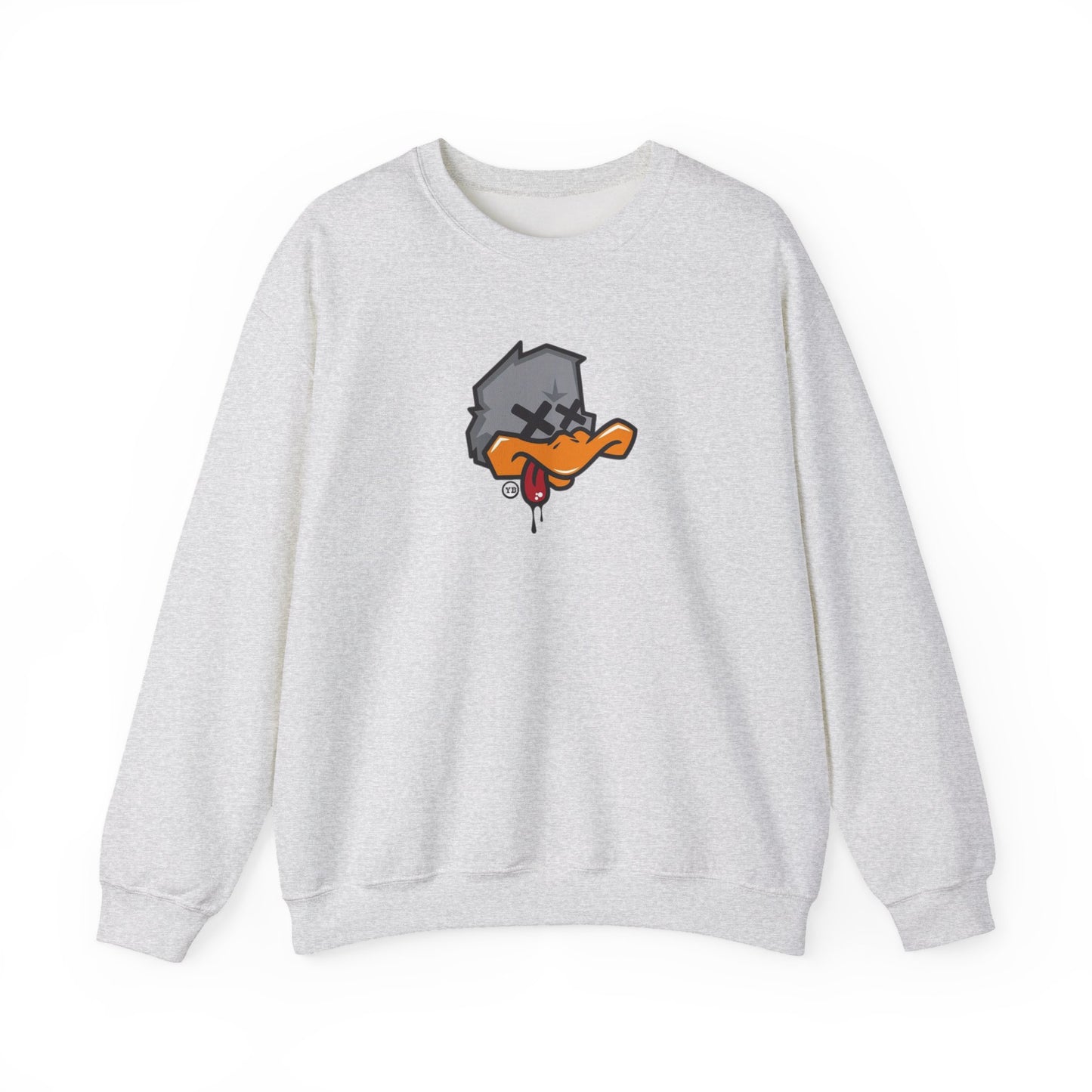 Edgy Cartoon Sweatshirt, Unisex Crewneck Pullovers, Graphic Sweater for Casual Wear, Hip-Hop Style Gift, Cozy Loungewear