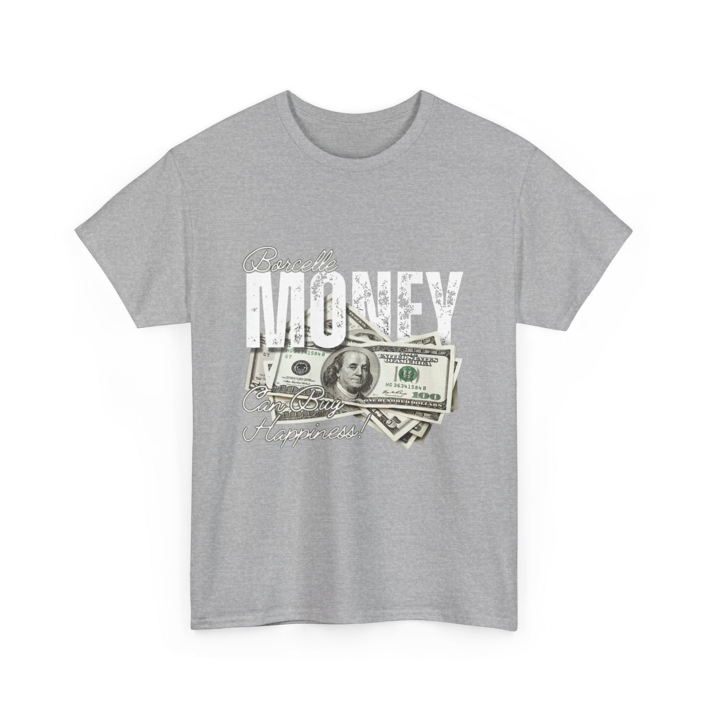 Money Happiness Tee - Unisex Heavy Cotton Shirt, Funny T-Shirt, Gift for Him or Her, Casual Wear, Birthday Present